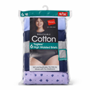 Hanes Women's Brief Panties, 6-Pack, 100% Cotton Briefs, Moisture-Wicking Cotton Brief Underwear, 6-Pack, Size 9, Assorted Solids/Prints/Heathers