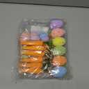 Easter Decorations for Home, 18PCS Easter Ornaments for Tree Colorful Foam Hanging Carrot Eggs Tree Ornaments for Party Outdoor Easter Decor DIY Crafts