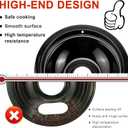 Burner Drip Pans 2 Large 8'' WB31M20 & 2 Small 6'' WB31M19 Porcelain Drip Pan Set Fit for GE Hotpoint Electric Stove Top - Include 2 Pcs 6'' Drip Pan and 2 Pcs 8'' Drip Pan by AMI PARTS
