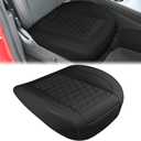 Nilight Car Seat Cushion Cover Black Leather Front Seats Waterproof Anti-Slip with Storage Bag Wraps Bottom Fits Cars Sedan Van SUV Truck