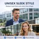 Clarity Blue Glasses, Self Adjusting Reading Glasses, Blue Light Blocking Glasses for Men Women, Case & Cloth Included