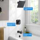 Shower Faucet Compatible with Moen Trim Kit, 8" High Pressure Rain Showerhead, Shower Handle& Tub Spout, (Valve& Catridge Not Inclued), Matte Black