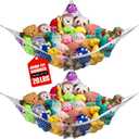 Handy Laundry Stuffed Animal Hammock Corner Net 2-Pack  Stuffed Animal Net & Mesh Toy Organizer for Kids Room  Flexible Storage for Plush Toys, Teddy Bears & Cuddly Favorites  Durable, Easy Install