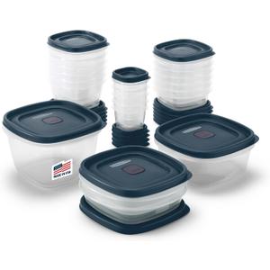 Rubbermaid EasyFindLids Food Storage Containers in Special-Edition Insignia Blue, 42 Piece