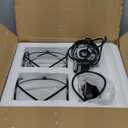 Glass Pendant Lights Kitchen Island 2 Pack, Black Mini Pendant Light with Clear Glass, Farmhouse Industrial Cage Hanging Lighting for Kitchen Sink Dining Room Bathroom, CH9176-1-2PK