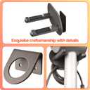 Hair Dryer Holder for Dyson with 3 Attachment Holder Universal Hair Dryer Holder Stand Self Adhesive Aluminum Blow Dryer Holder Rack with Cable and Accessories Storage Gray