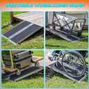 WHALEMOTOR Portable Wheelchair Ramp 3FT, Anti-Slip Aluminum Folding Portable Ramp, Wheelchair Ramps for Home, Weight Capacity Up to 800 LBS, with Transition Plates Above and Below, Loading Dock Plates