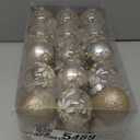 Shatterproof Clear Plastic Christmas Ball Ornaments 30PCS Decorative Baubles Set with Stuffed Delicate Decorations 2.36'' Hanging Ball for Xmas Tree(Gold)