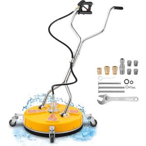 Tool Daily 20" Pressure Washer Surface Cleaner Dual Handle,Power Washer Surface Cleaner Attachment with 4 Wheels, Pressure Washer Accessory for Driveway Sidewalk Curb Deck Patio Cleaning, 4500PSI