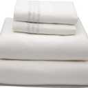 Stych & Loom Full Size Bed Sheets – 4-Piece Soft Microfiber Sheets Set with Flat & Fitted Sheets and 2 Pillowcases – Deep Pockets, Wrinkle Resistant, and Oeko-TEX Certified (White, Full)