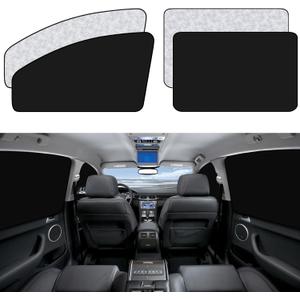 ZATOOTO Car Window Sun Shades Covers - 4 Pcs Magnetic Privacy Side Sunshades Blackout Auto Camping Curtains Accessories for Sleeping Family and Women Men Kids Baby (Front Back-4)