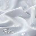 BGment Room Darkening Curtains for Bedroom/Living Room, Thermal Insulated Grommet Window Drapes with Line and Dots Pattern, 2 Panels, Each Panel 55 x 96 Inch, Greyish White