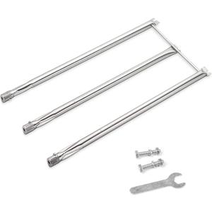Hisencn 7508 Grill Burner Tube for Weber Genesis Silver B & C, Gold B & C, Weber Spirit 300, Spirit E310 E320 (with Side Control Knobs), Spirit 700 Weber 900 Burner Tube Set, 28 1/8 inches (For Weber Spirit 300 with Side Control)