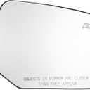 X AUTOHAUX Car Rearview Right Side Heated Mirror Glass for Ford Escape 2010-2012 2.5L L4 AL8Z17K707E Replacement Heated Mirror Glass with Backing Holder