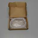 Clear Glass Soap Dish, Oval Bar Soap Holder with Embossed Raised Sides for Bathroom, Sink and Kitchen