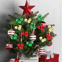 15 Pcs Christmas Tree Picks 7.7 Inch Red Green Gold Christmas Balls Ornaments Wired Picks Berry Stems Xmas Ornaments Red Green Xmas Tree Decoration for Wreaths Garlands Home Office Decor