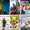 Rain Ponchos for Adults Reusable (2 Pack), Waterproof EVA Raincoats with Hood & Drawstring for Women & Men, Blue