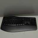 Ergonomic Wireless Keyboard with Wrist Rest, Wave Keys, Comfortable Natural Typing, 2.4GHz Full Size Ergo Wireless Computer Keyboard for Multi-OS, Windows, Mac OS Laptop/PC/Notebook (Black)