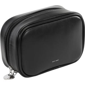 RIGHT AWAY Small Makeup Bag for Purse, Travel Cosmetic Bag Organizer for Women, Cute Make Up Pouch Waterproof Toiletry Bag with Zipper, Portable Makeup Case Skincare Bag for Travel Accessories (Black)