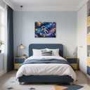 Lovira Astronaut Outer Space Wall Art Cool Galaxy Canvas Wall Decor Starry Sky Pictures Prints Painting Poster Framed Artwork Decorations for Bathroom Bedroom Kids Boys Girls Room 16"x12"