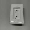 Bryant Electric RR1510W Box Mount 1-Gang Recessed TV Connection Outlet Plate with 15 Amp 125V Tamper-Resistant Duplex Receptacle, White