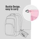 Pack All Water-resistant Material Zipper Pouch, Mesh Zipper Bags for Storage, Travel, Office (Pink, Large)