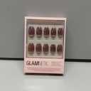 Glamnetic Press On Nails - Magnetic Moscow Fake Nails | Short Oval Fake Nails with a Cat-Eye Magnetic Velvet Finish, Salon Quality Halloween Nails | 15 Sizes - 30 Nail Kit with Glue