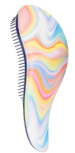 Crave Naturals Glide Thru Detangler Brush Pack of 1 - Curly Hair Brush for Women and Kids - Wet and Dry Comb for Adults - Soft Flexible Bristles for Gentle Use -  Soft Hazy Swirl
