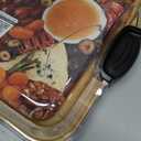 Farberware Build-A-Board Bamboo Cutting Board with Single Storage Compartment, Clear Locking Lid, Black Handles, Perfect for Charcuterie & Snacks