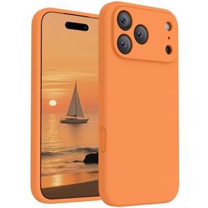 FireNova Magnetic for iPhone 17 Pro Case, Compatible with MagSafe, [Integrated Silicone Camera Control Button] [Camera Protection] Anti-Scratch Microfiber Lining Phone Case, 6.3", Orange
