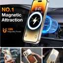 TORRAS Magnetic Clear for iPhone 14 Pro Case, Compatible with MagSafe, Never Yellow, 12 FT Military Grade Drop Tested, Protective Slim Thin Case for iPhone 14 Pro Phone Case, Clear Back/Clear Edge