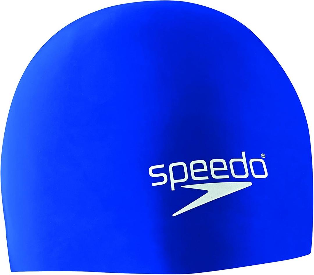 Speedo Unisex-Adult Swim Cap Silicone Elastomeric (Blue)