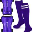 Hryrbay Kids Soccer Shin Guards and Socks Toddler Soccer Shin Pads Protective Defender Gear for Boys Girls Ages 3-15 Great for Training, Matches, Inspired by The World Cup, Small