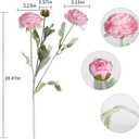 IPOPU Pink Peonies Artificial Flowers 6pcs Pink Artificial Ranunculus Flowers18Heads Pink Silk Peonies with Stems Real Look for Spring Decorations Floral Arrangements Home Table Centerpiece