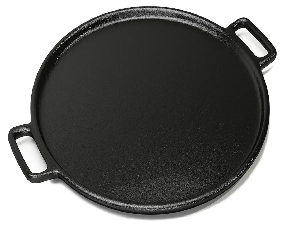 CUISNEL Cast Iron Pizza Pan - 14-Inch Baking Pan for Oven, Stovetop, Grill, or Campfires - Durable, Even-Heating, Versatile Cast Iron Griddle by Home-Complete