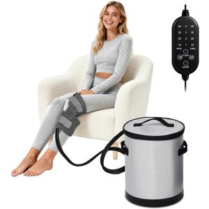 Ice Machine for Knee After Surgery, Programmable Timer & 4 Flow Settings, Portable Cold Therapy Machine, Knee Ice Machine Post Surgery for ACL, Sport Injuries, Joint Pain Relief (Gray)