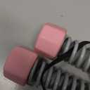 2PCS Weighted Ropeless Battle Ropes, 3.5 lbs in total, Heavy Duty Workout Rope for Home Gym with Training Poster, Portable Workout Rope for Strength Training, HIIT, Cardio, Non-Slip Grip, Fitness Equipment for Men & Women (Pink)