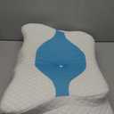 Memory Foam Pillows for Neck and Shoulder Pain Relief, Ergonomic Contour Bed Pillow, Sky Blue, Size 62x38 in