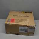 GREENSTELL Small Vanity Stool Chair with Storage and Folding Back, 13" x 13" x 17.7" Faux Fur Soft Ottoman for Teenager, 4 Metal Legs with Anti-Slip Feet, Furry Padded Seat for Makeup, Bedroom, White