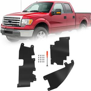 HECASA 3 PCS Grille Air Deflector Compatible with 2009-2014 Ford F-150 Replacement for FO1218114 FO1218119 Radiator Support Accessory with Fasteners