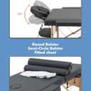 BestMassage Table Massage Bed Spa Bed 73 Inch Heigh Adjustable 2 Folding Portable Massage Table W/ Carry Case Salon Bed