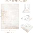 Area Rugs 8x10 Living Room: Washable Rug Modern Abstract Large Rugs Soft Non Slip Neutral Rug Stain Resistant Indoor Carpet for Bedroom Kitchen Dining Room Table Nursery Home Office Rugs(Beige,8'x10')