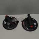 Glass Suction Cups 8-inch Heavy Duty Hand-held Glass Lifter 600LBS Load Capacity Powerful Industrial Suction Cups with Pressure Gauge for Ttransport Glass Window Tile with Carry Box (2pc with Barometer)