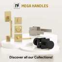 Mega Handles Floor Door Stopper, Quickly Installed Wall Protector, Wall Protectors from Door Knobs, Floor Door Stop with Mounting Hardware Included - Satin Brass - 1.5 Inch