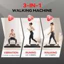 Sperax Walking Vibration Pad,Under Desk Treadmills for Home,4 in 1 Vibration Plate Exercise Machine,Portable Walking Pad with APP,350 Lb Capacity Multifunctional Treadmill Pro Max (Black)