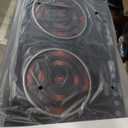 24 inch 2 Burners Electric Cooktop 110V Ceramic Electric Stove with 2 Cooktops 2200W Ajustable portable Electric Cooktop for Cooking(2 Burner Countertop)