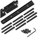 24pcs Seekliny 3030 Straight Connector Corner Bracket Joint Plate 3030 Hardware T-Slotted Accessories with Screws for 8020 Aluminum Profile 3D Printer Accessories Black