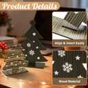 6PCS Christmas Decorations Indoor  Farmhouse Christmas Table Bookshelf Decor, Holiday Decorations Indoor for Home Office, Table, Home, Mantel, Shelf, Desk Xmas Decor