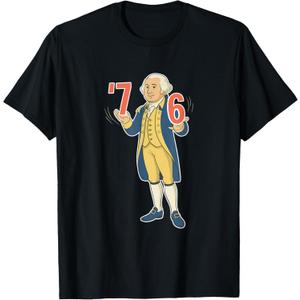 67 Funny George Washington Meme Six Seven Gen Alpha Slang T-Shirt S