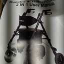 Walkers for Seniors, 2 in 1 Rollator Wheelchairs Combo 10" Big Wheels Walker with Seat, Rollator Transport Chair with Brakes Folding Rolling Walker for Adults, Black
